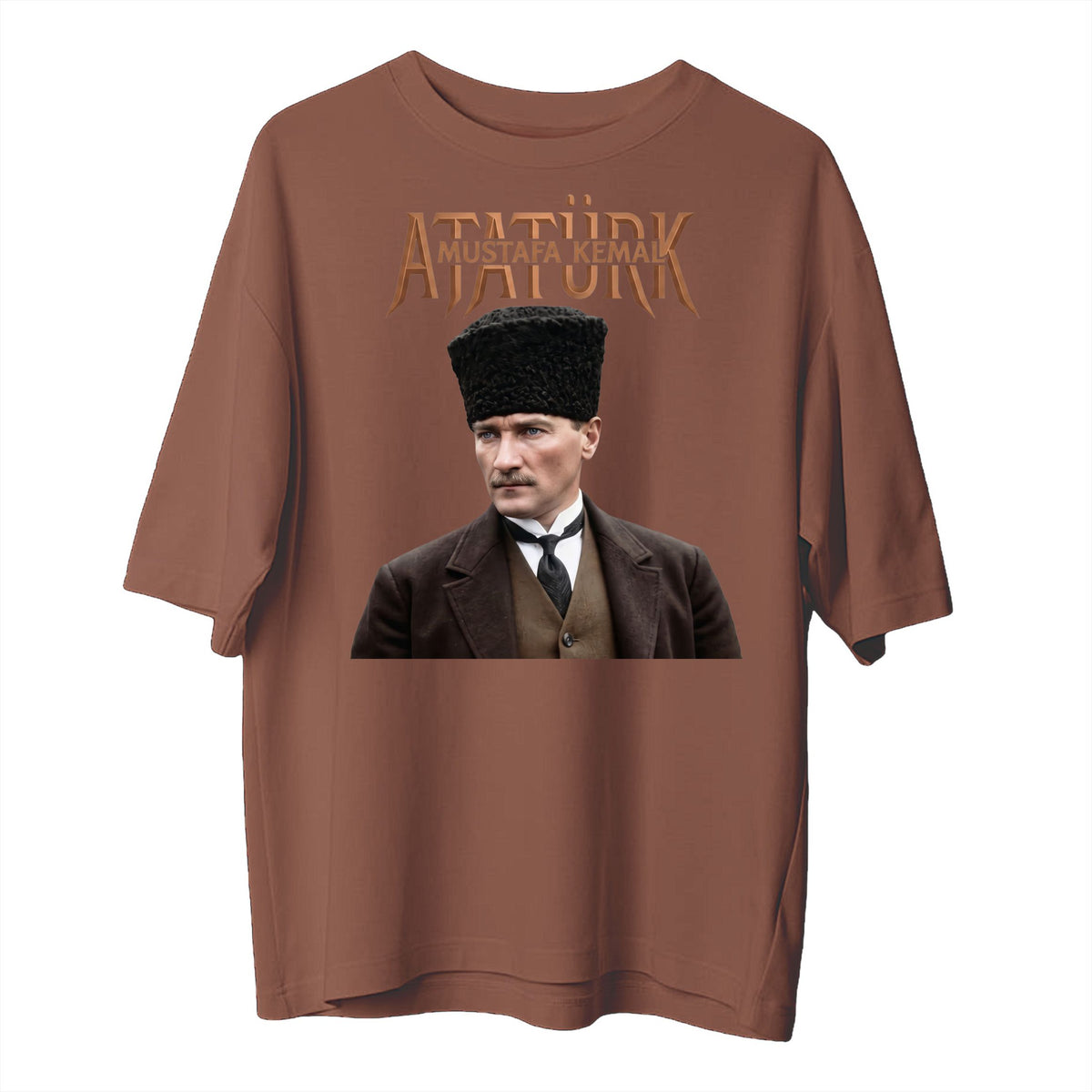 Atatürk Baskılı Oversize Tişört - AtaOS-2