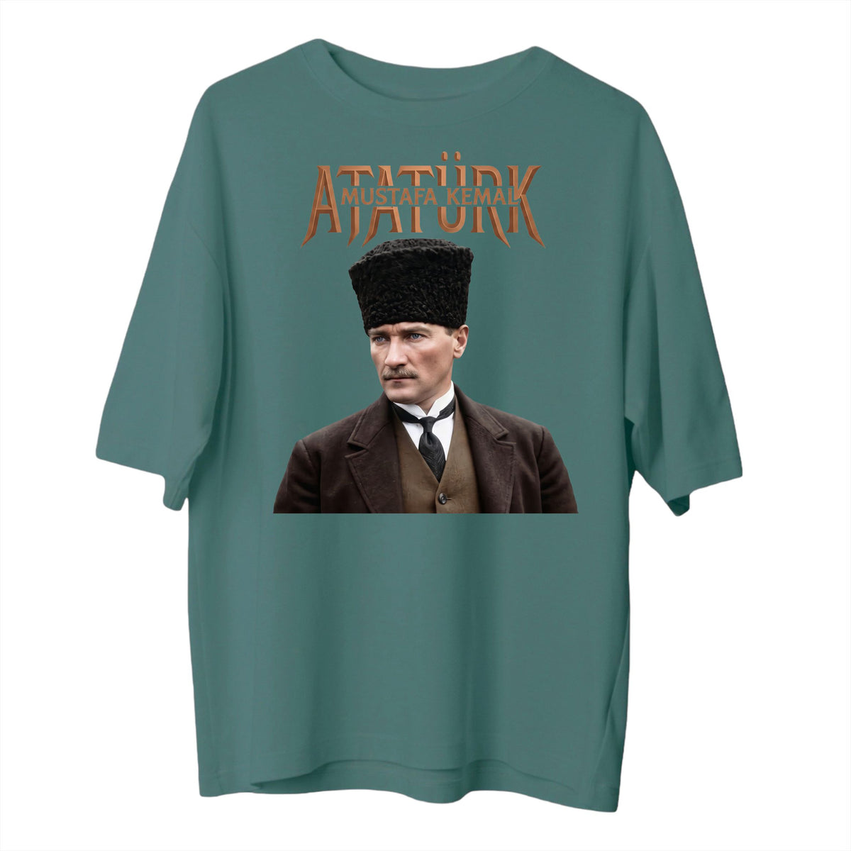 Atatürk Baskılı Oversize Tişört - AtaOS-2