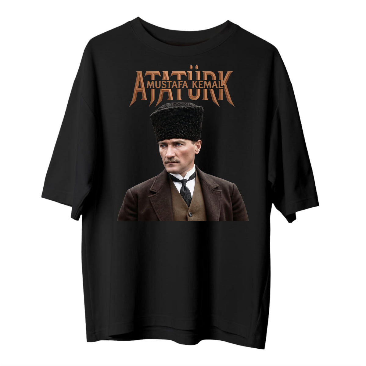 Atatürk Baskılı Oversize Tişört - AtaOS-2