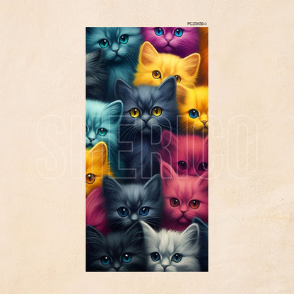 RENKLİ KEDİLER CANVAS TABLO - PC2550-1