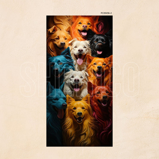RENKLİ KÖPEKLER CANVAS TABLO - PC2550-2