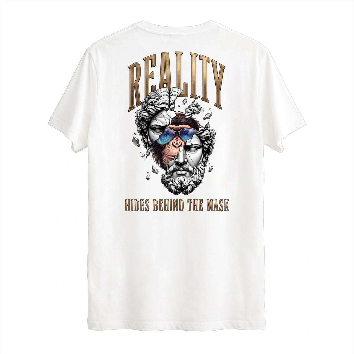 Reality, Hides Behind The Mask Baskılı Tişört